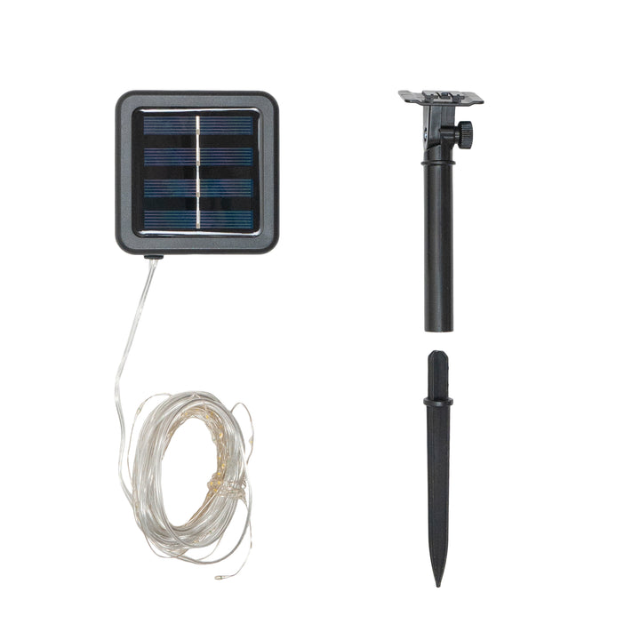 Solar-powered 100 LED Micro Lights kit for outdoor use