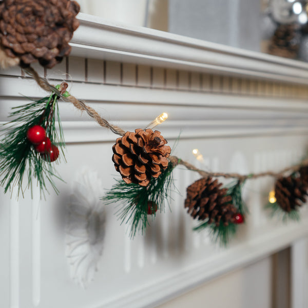 10 LED Pine Cone Lights